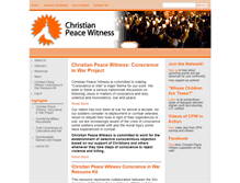 Tablet Screenshot of christianpeacewitness.org